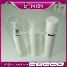 empty skincare lotion bottle and white cylinder shape plastic material 100ml plastic container with pump